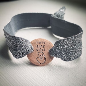 Breastfeeding bracelet This Side Next Nursing Elastic stretch bracelet. Next feed reminder bracelet. Gift for Her, New Mum Mom Gift