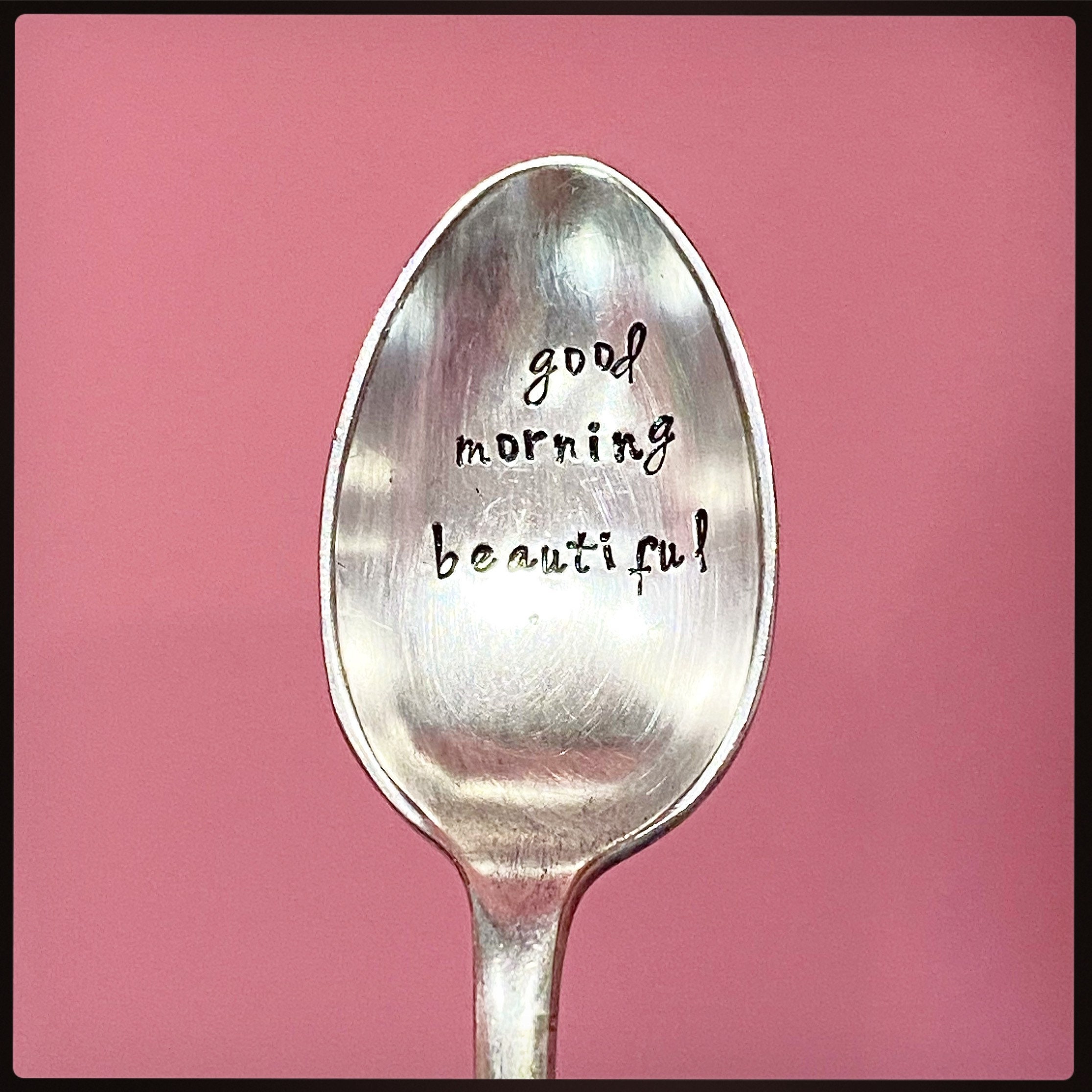 Happy Birthday hand stamped spoon Home & Living Dining & Serving etna