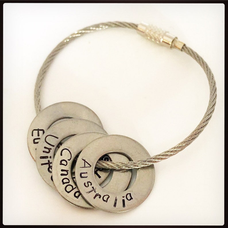 Travel Charms Country USA State Charms Keychain. Mile Markers Etsy UK