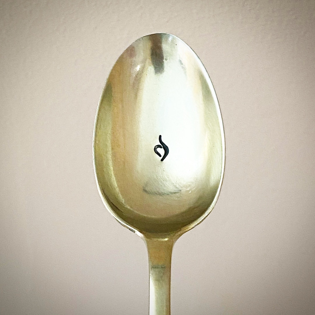 Healthy Eating, Eating Disorder Symbol Recovery Hand Stamped Spoon