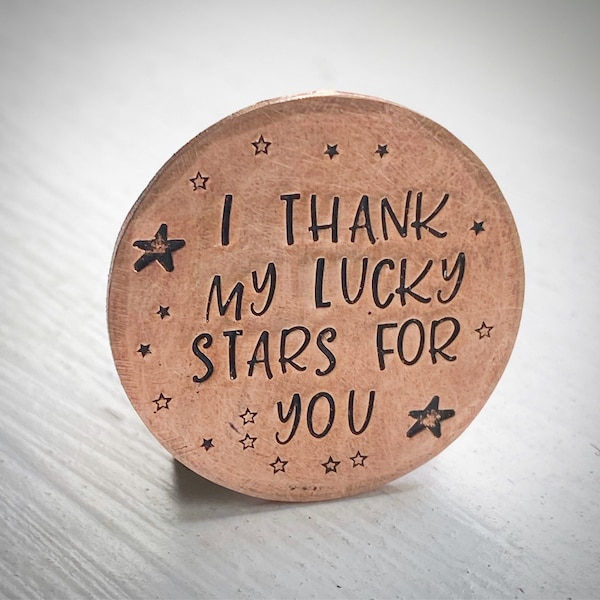 I Thank My Lucky Stars For You. Birthday Anniversary Special Person gift present. Friendship friend husband wife boyfriend girlfriend