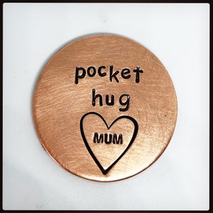 PERSONALISED POCKET HUG love token, self isolating, birthday, wedding anniversary, long distance keepsake. Parents grandparent mum dad image 3