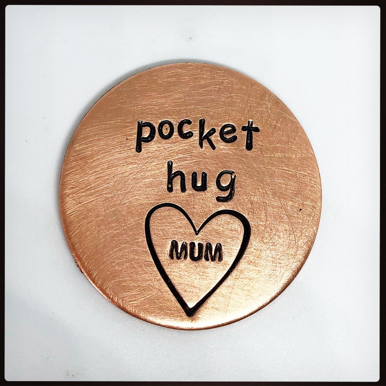 PERSONALISED POCKET HUG love token, self isolating, birthday, wedding anniversary, long distance keepsake. Parents grandparent mum dad image 3