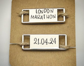AF1 Londen Marathon Inspirerende Trainer Tags Lopers sport Cadeau op maat gepersonaliseerde Halve Marathon Training Motiverend Hardlopen