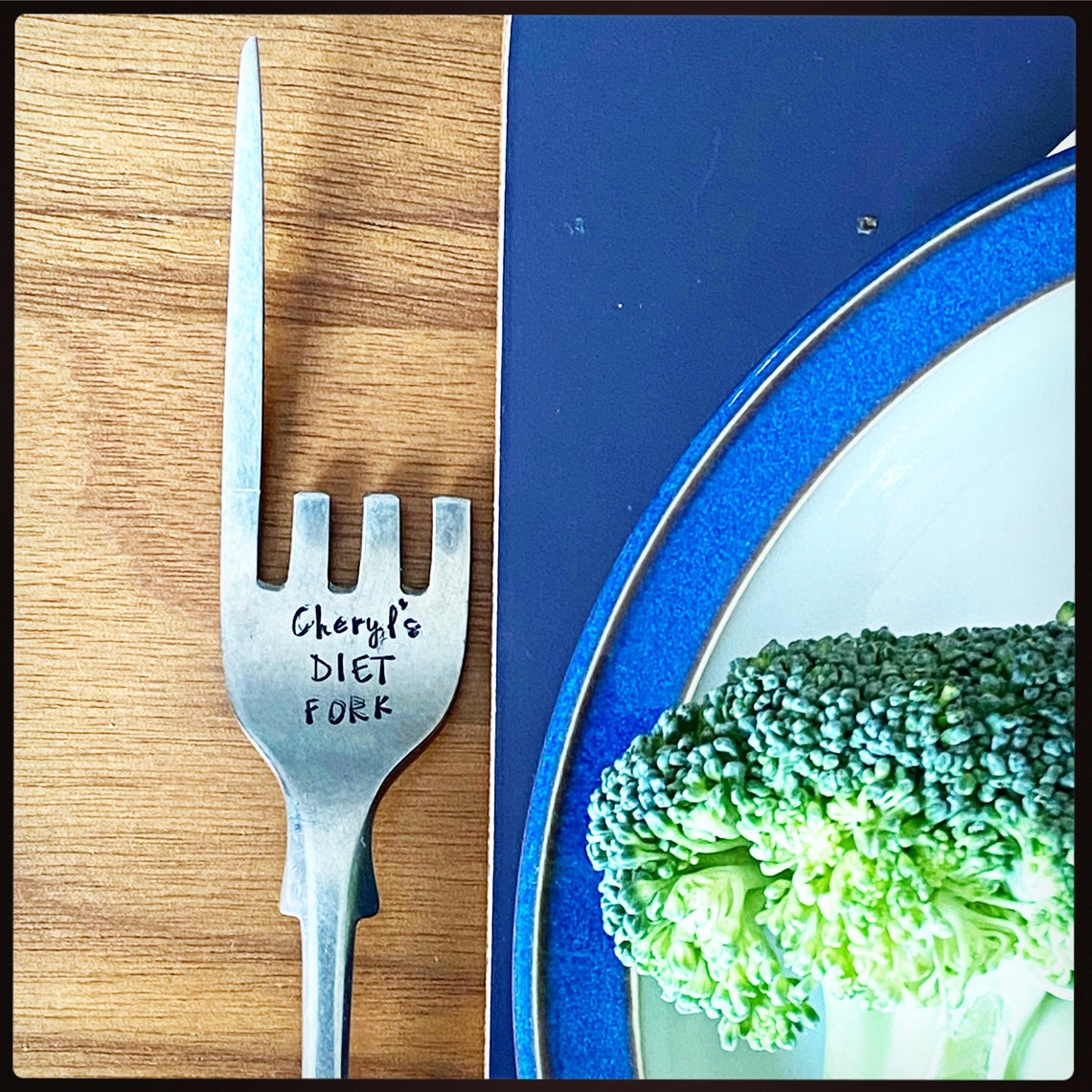 Personalised DIET FORK funny weight loss Gift. Hand stamped Etsy