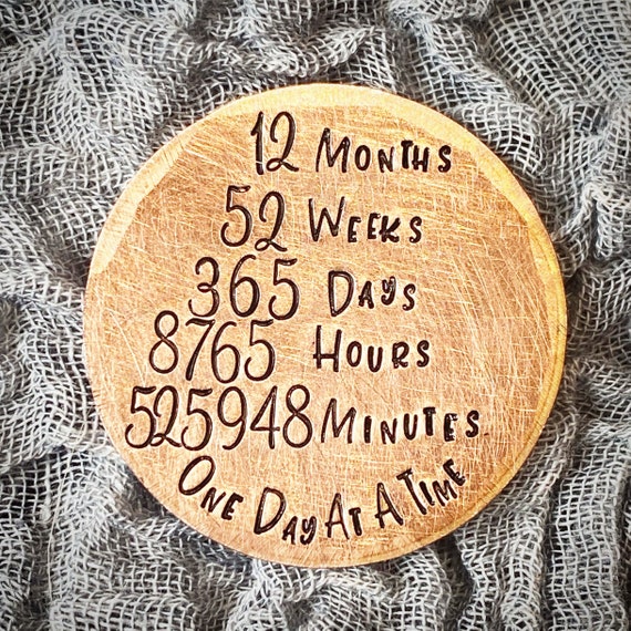 1 Year 365 Days Sobriety Recovery Token Chip Gift One Day Etsy Denmark 1 Year 365 Days Sobriety Recovery Token Chip Gift One Day Etsy Denmark