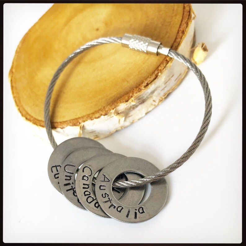 Travel Charms Country USA State Charms Keychain. Mile Markers Etsy UK