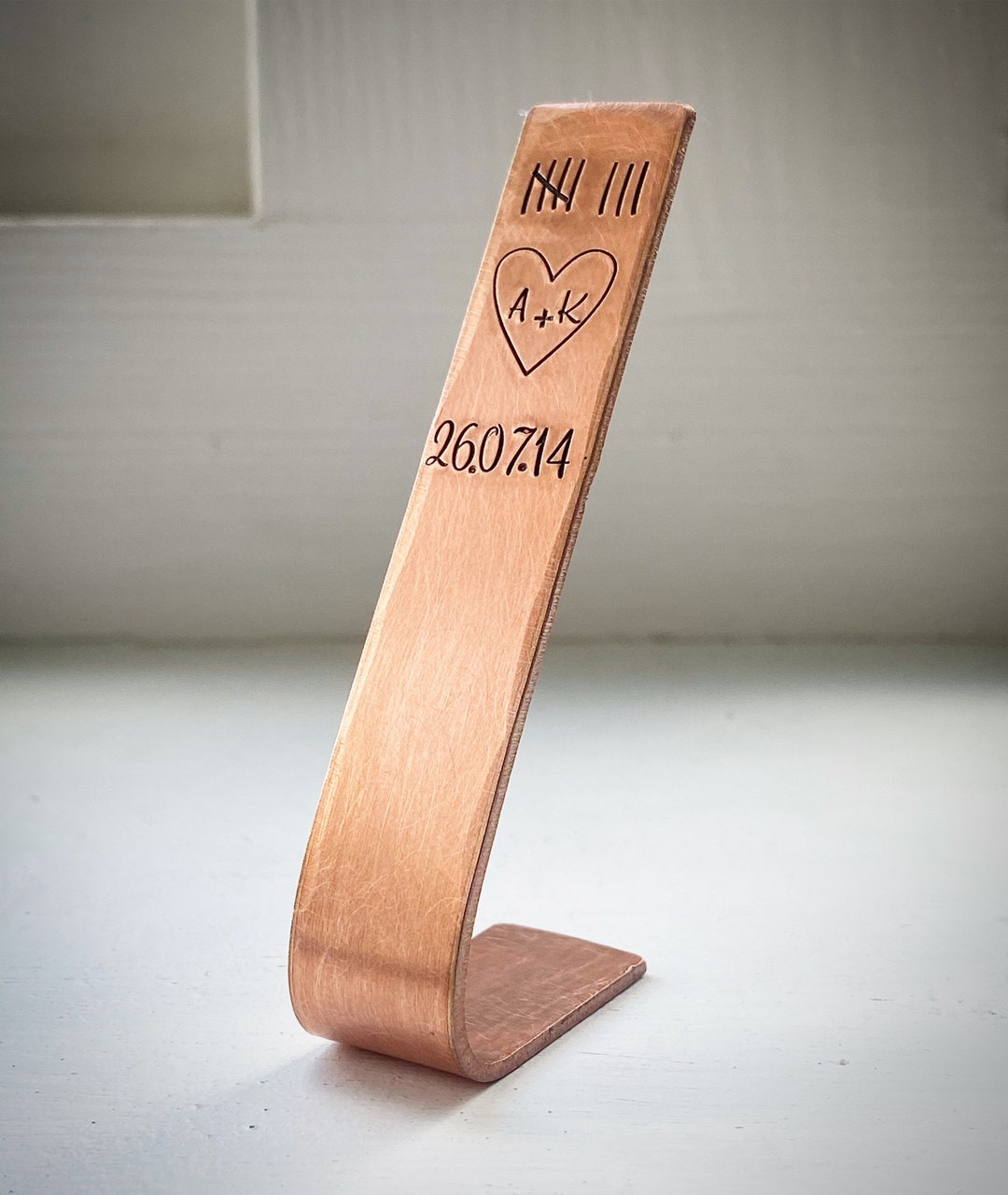 8th Traditional Wedding Anniversary Gift PERSONALISED Small Bronze