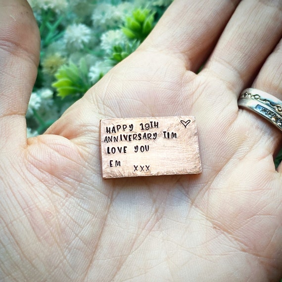 BESTSELLER Personalised LOVE Letter 8th 19th Bronze Traditional