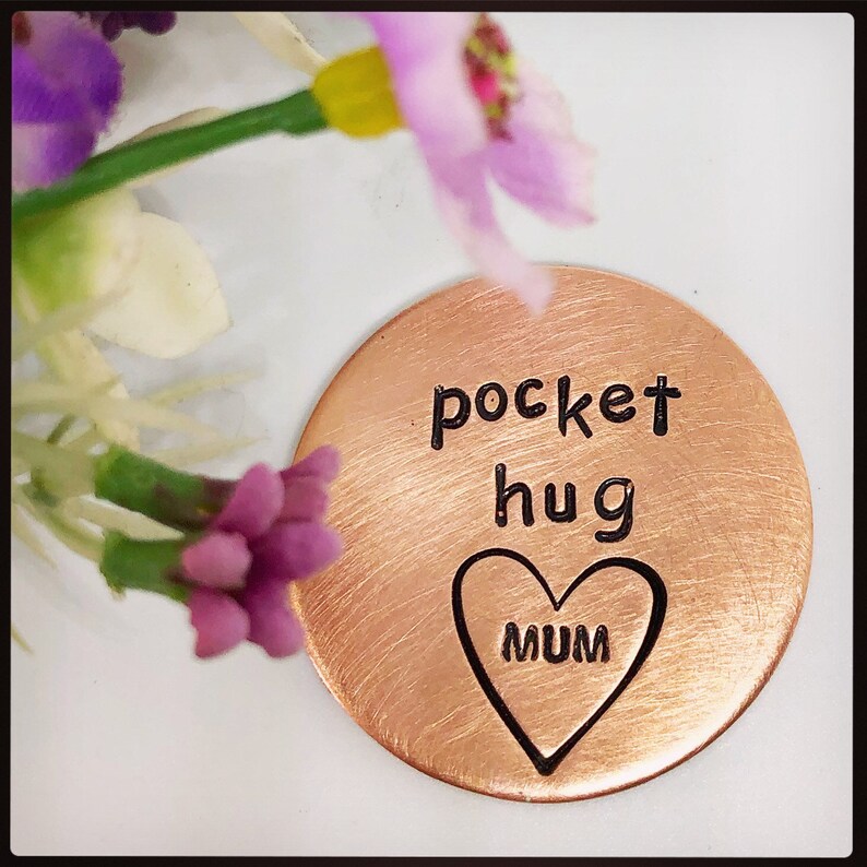 PERSONALISED POCKET HUG love token, self isolating, birthday, wedding anniversary, long distance keepsake. Parents grandparent mum dad image 6