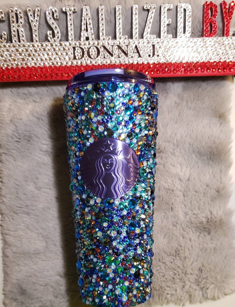 Starbucks Travel Mug Bling Starbucks Tumbler Mother's Etsy