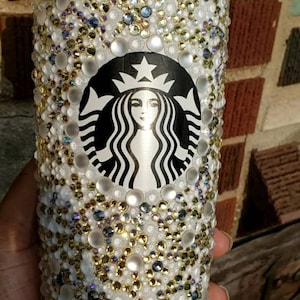 Custom Bling Starbucks Tumbler-Authentic Stainless Steel Cup, Custom Bling Starbucks Grande Stainless Steel Tumbler,