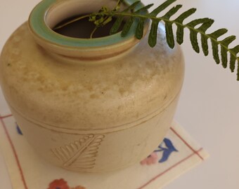 Scandinavian Vintage Mid Century Ceramic Glazed Vase RARE Find Retro Vintage 60s