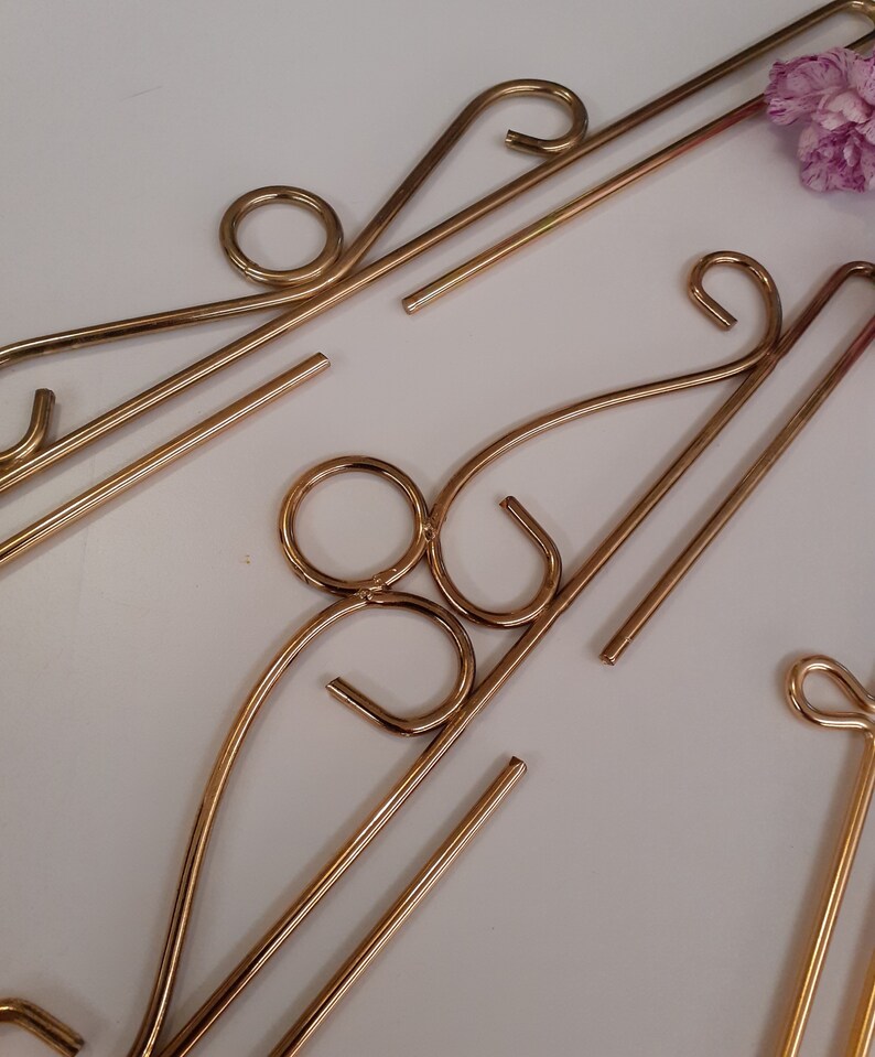 Needlecraft Golden Hangers Needlework Hangers Embroidery Etsy