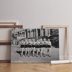 New York Chorus Line, Black and White Art, Vintage Wall Art, New York Dancers, Gift For Him, Gift For Her, Canvas Wall Art