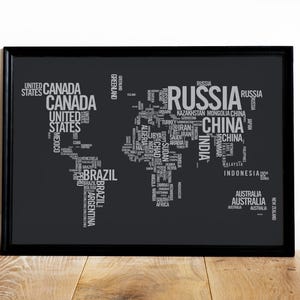 Toile carte des pays, toile carte du monde, art mural carte, art carte décorative, art mural carte du monde, toile d'art mural, art mural moderne, impression carte du monde