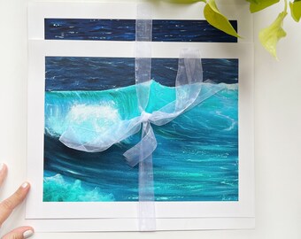 Art Print Set of 2 | Seascape Art Print | Christmas Gift for her | Wall Art Prints for home | Art Poster