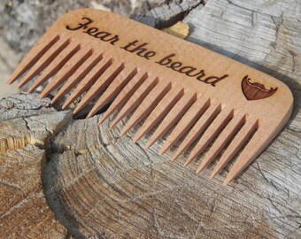Engraved gift Wooden comb personalized beard comb Custom gift for men Christmas gift Birthday gift for him Unique mens gift Hair wood comb