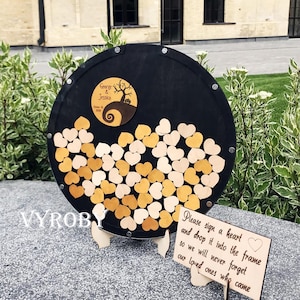 Halloween Wedding Guest Book Alternative – Nightmare Goth Drop Box – Spooky Fall Wedding Decor – Gothic Guestbook Sign – Horror Wedding