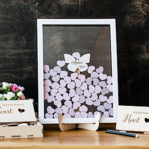 Bridal Shower Butterfly Guest Book, Baby Shower & Wedding Guestbook, Personalized Guest Book Alternative, Butterfly Decor Sign In Book