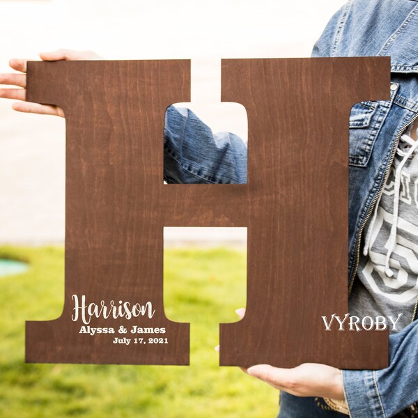 Black Wooden Letter Guestbook Etsy