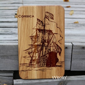 Personalized Pirate Ship Cutting Board, Nautical Decor, Custom Engraved Wood Board, Unique Wedding Gift, Gift for Him, Housewarming Gift
