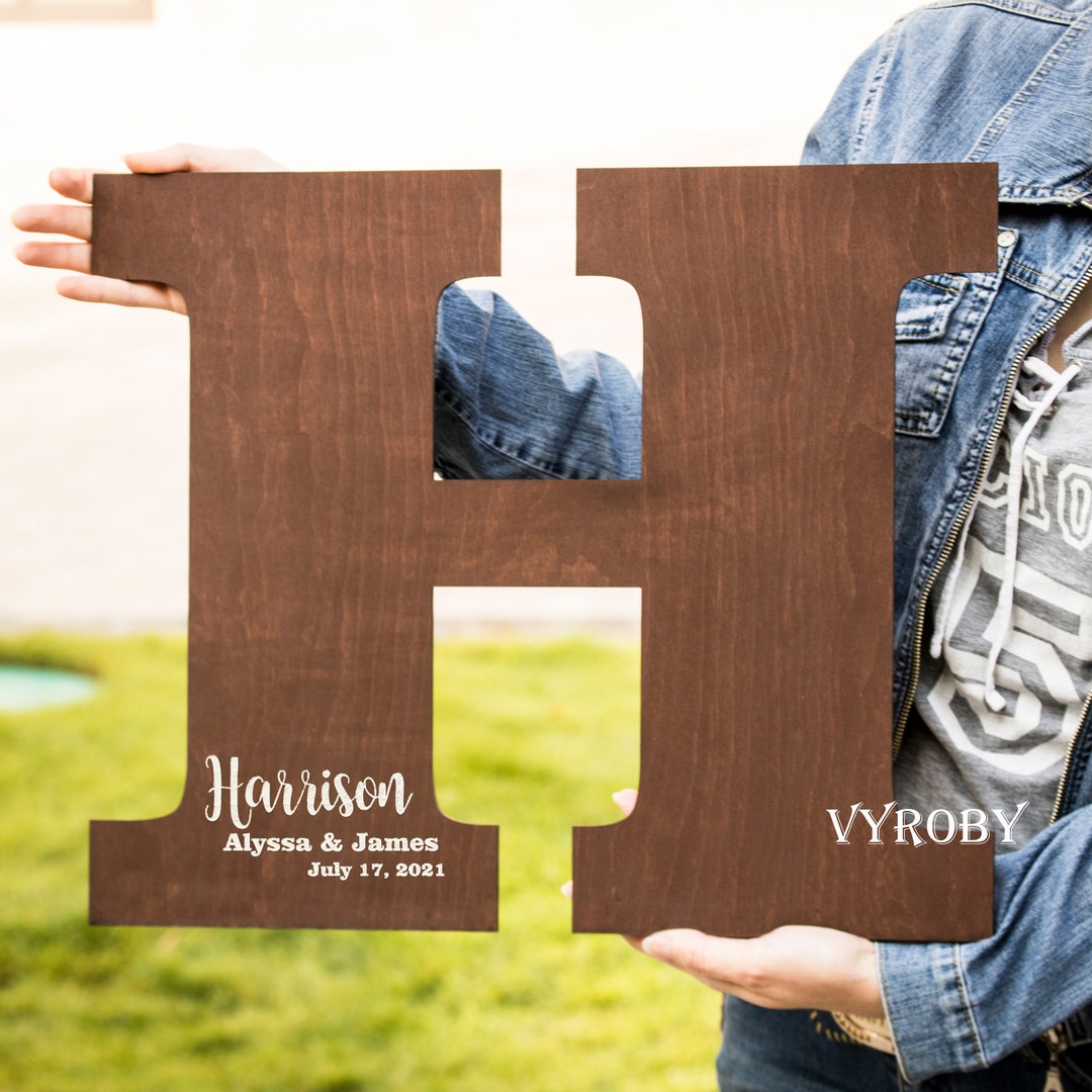 Wooden Letter Guest Book Wedding Alternative Custom Rustic Etsy