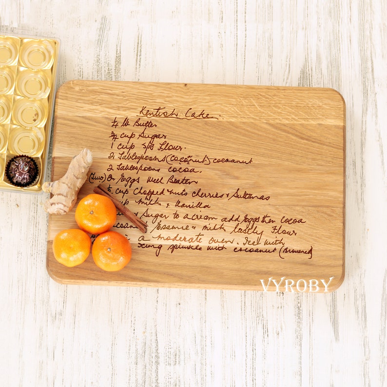 Personalized Recipe Cutting Board Handwritten Recipe Gift Etsy