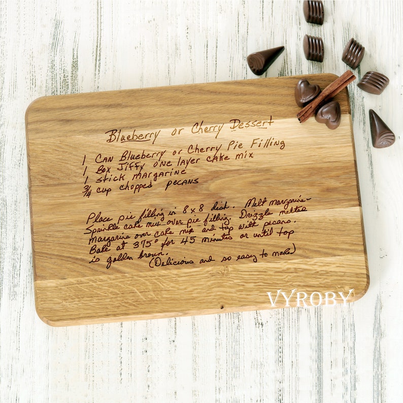 Personalized Recipe Cutting Board Handwritten Recipe Gift Etsy