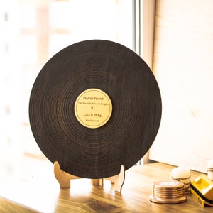 Vinyl Record Guest Book Wedding Personalized Wood Guest Book Alternative Custom Record Album Guestbook Music Lover Engraved First Dance Gift