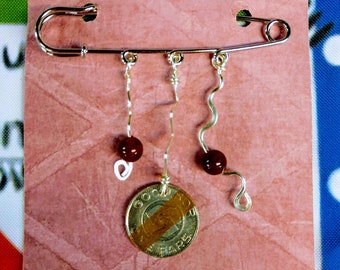 P9 - Septa Token Red Bead Pin