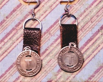 E46 - Pendientes de ficha de Trenton, NJ