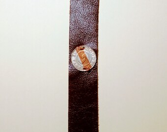 B8LS -Septa Token Leather Snap Bracelet
