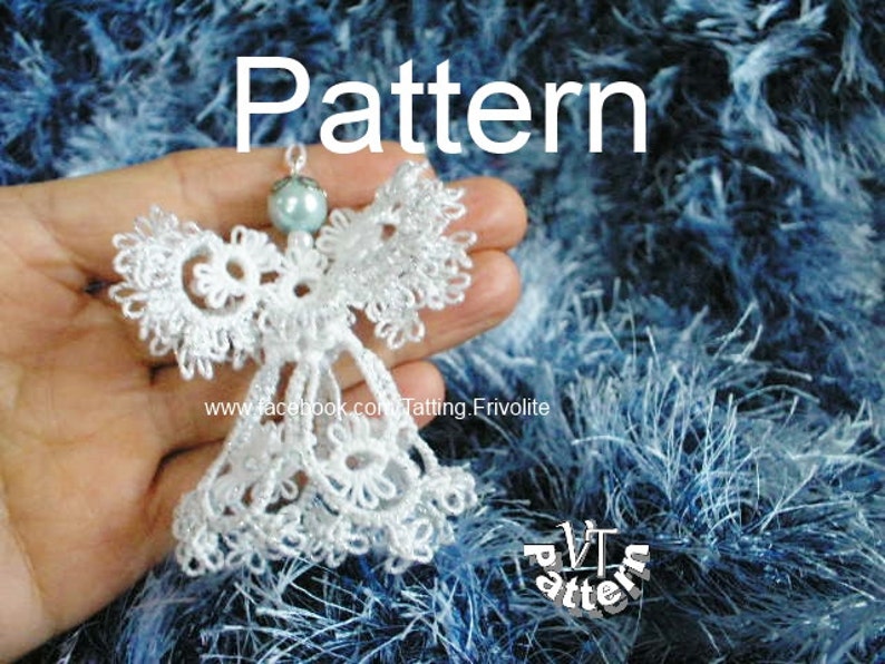 Christmas angel3D PDF Tatting pattern and tutorial scheme Etsy