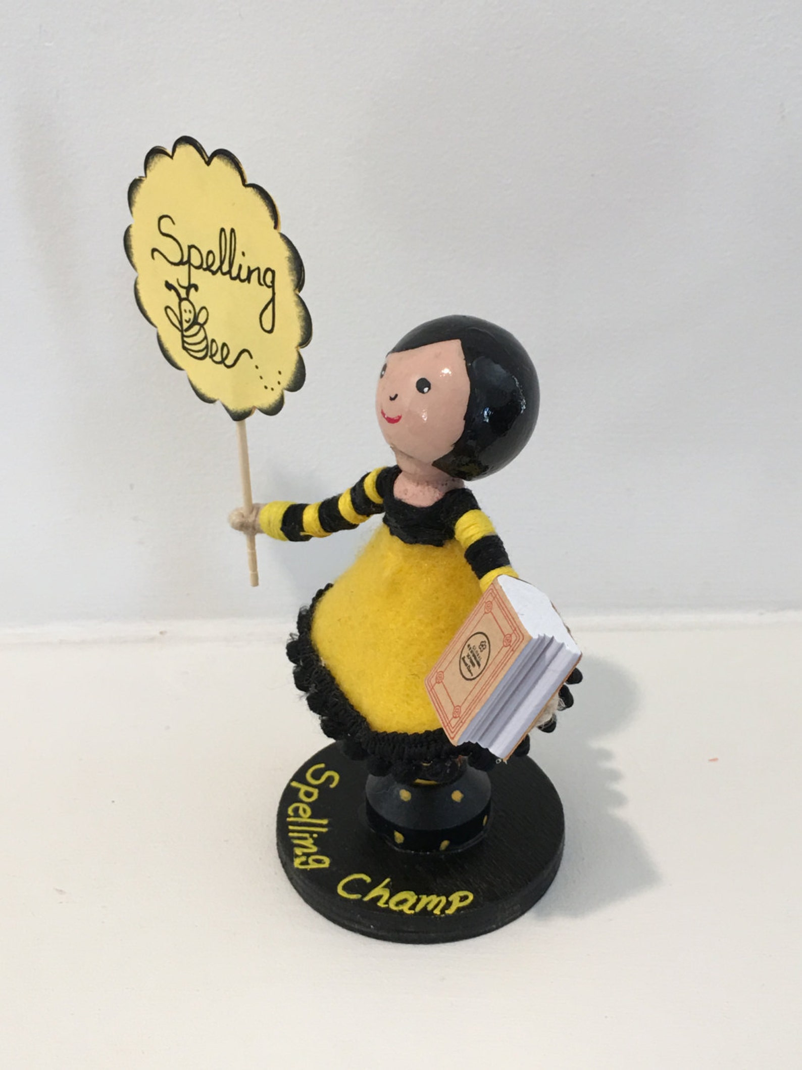 Spelling Bee clothespin doll Etsy