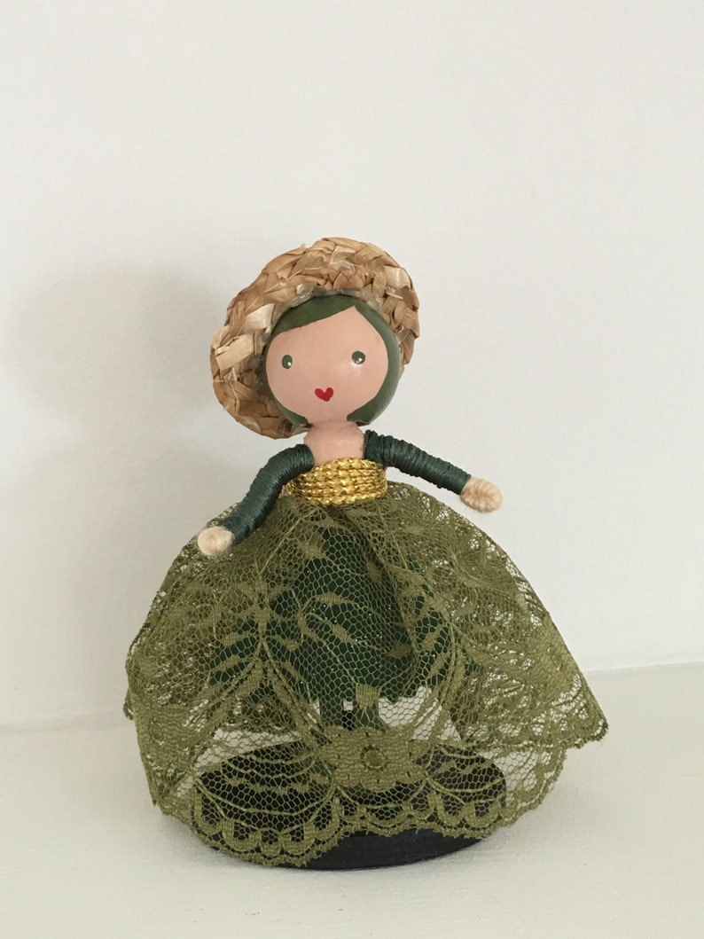 Lady Clothespin doll golu doll birthday room Etsy