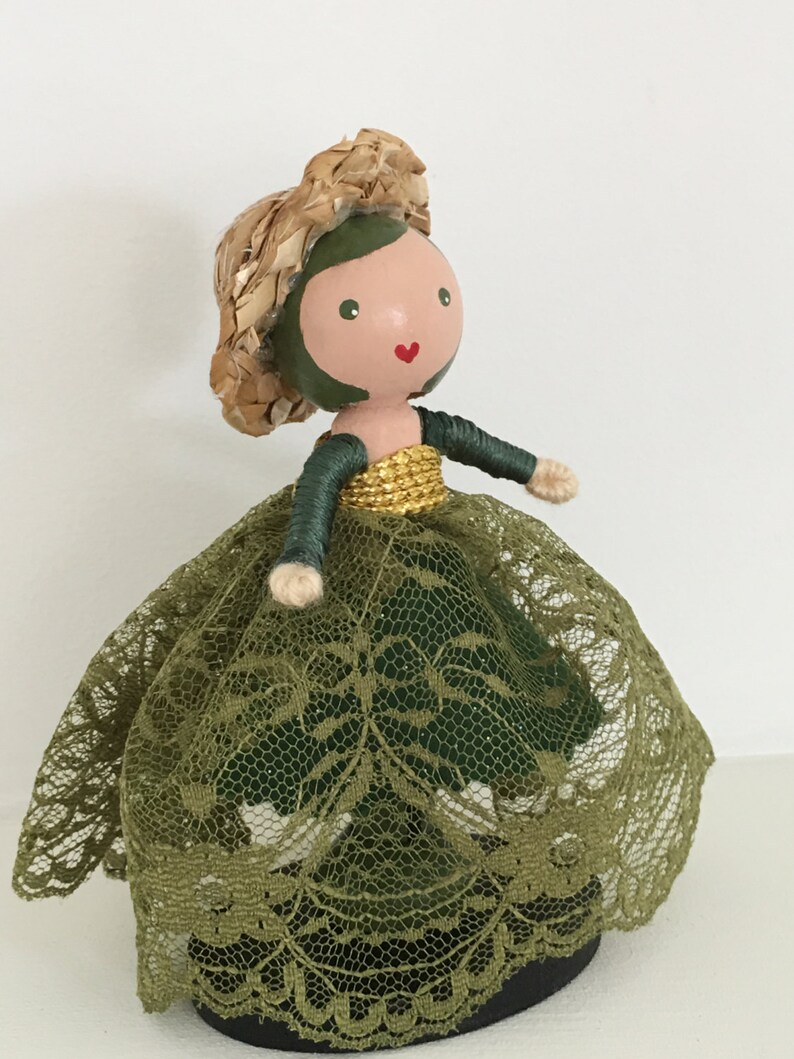 Lady Clothespin doll golu doll birthday room Etsy