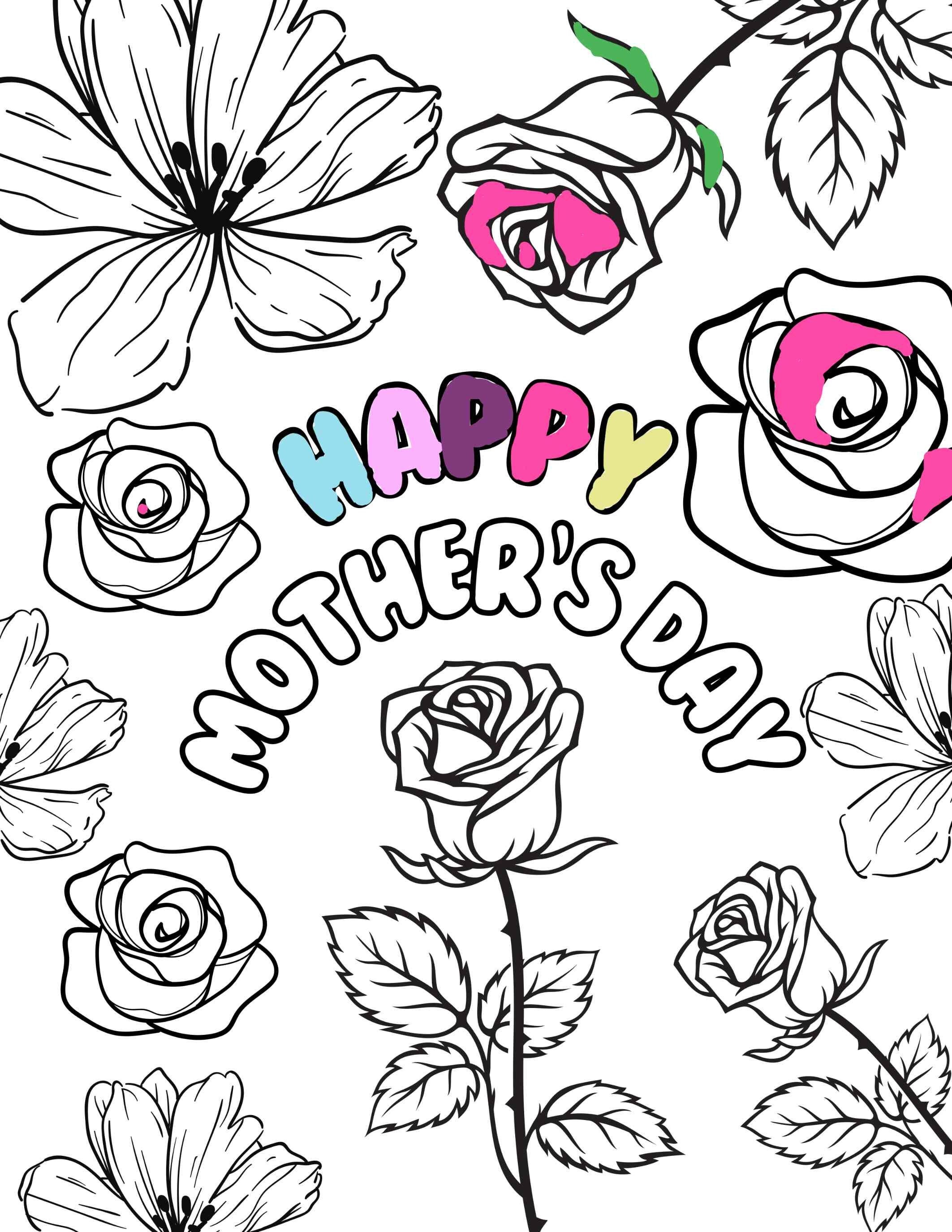 happy mothers day coloring pages – Image 11