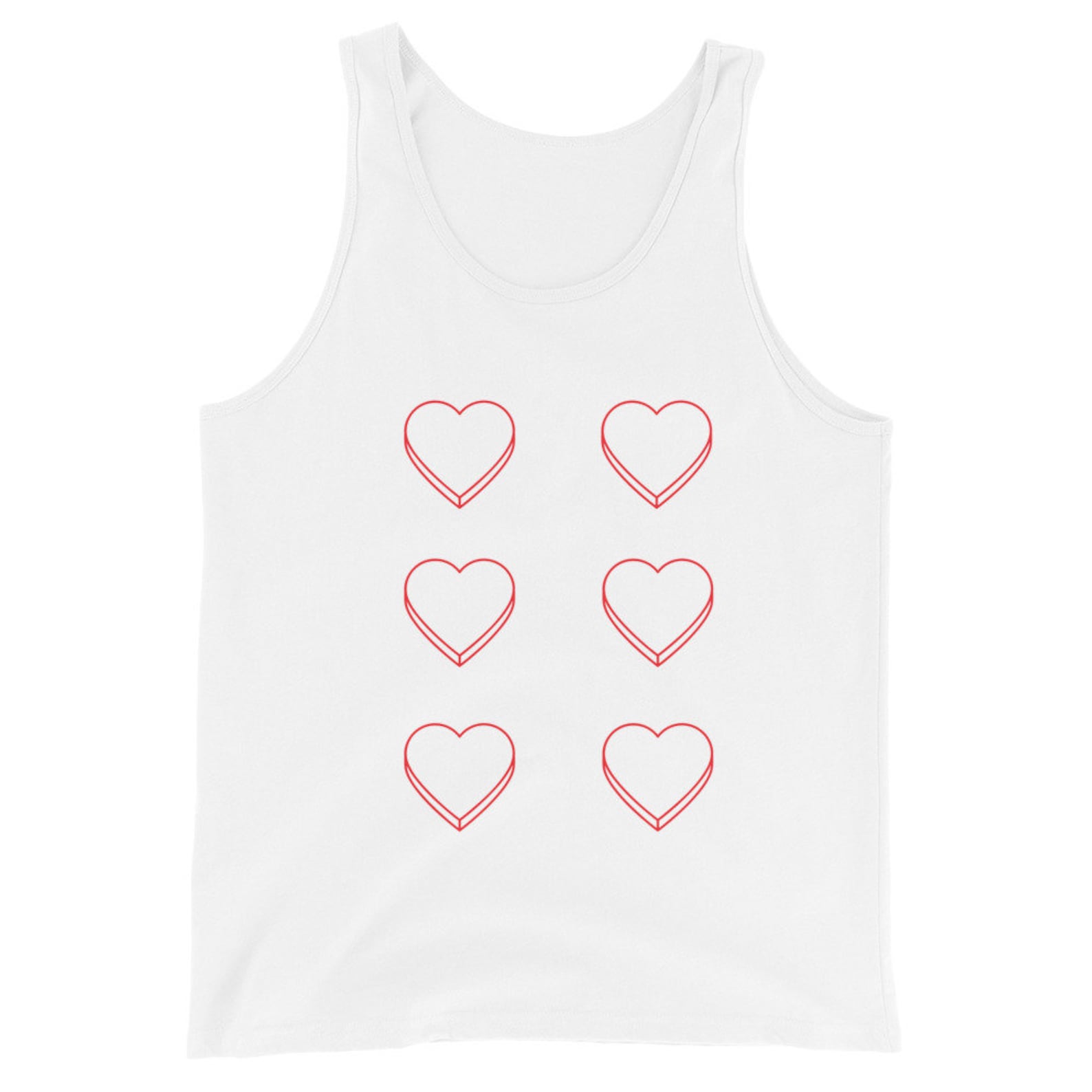 Heart Pattern Tank Top / Cute Heart Tank Top / Love Heart Etsy