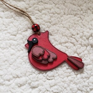 Laser Cut Cardinal Ornament