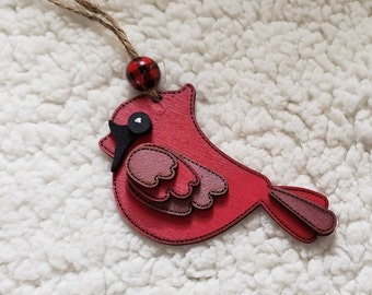 Laser Cut Cardinal Ornament