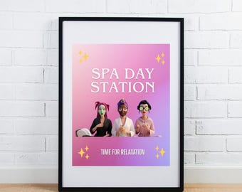 KPOP Demon Hunters Birthday Party Sign | Spa Station | PRINTABLE