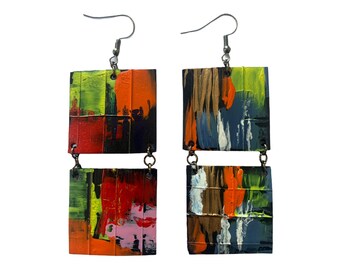WOW Statement Necklace with earrings Made out of recycled bike inner tube Eco and vegan friendly jewellery
