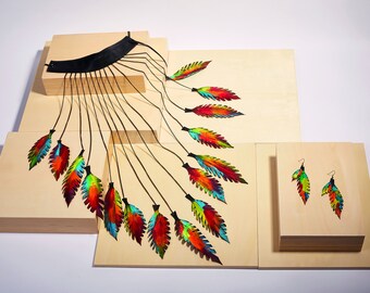 WOW Statement Necklace with earrings Made out of recycled bike inner tube Eco and vegan friendly jewellery