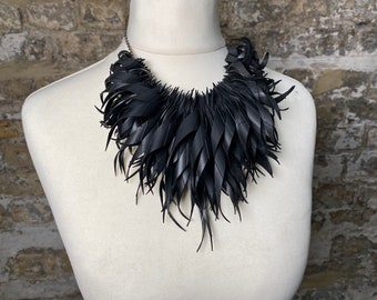 Quirky Upcycled Bike Inner Tube Statement Necklace, Eco and vegan Friendly Jewellery