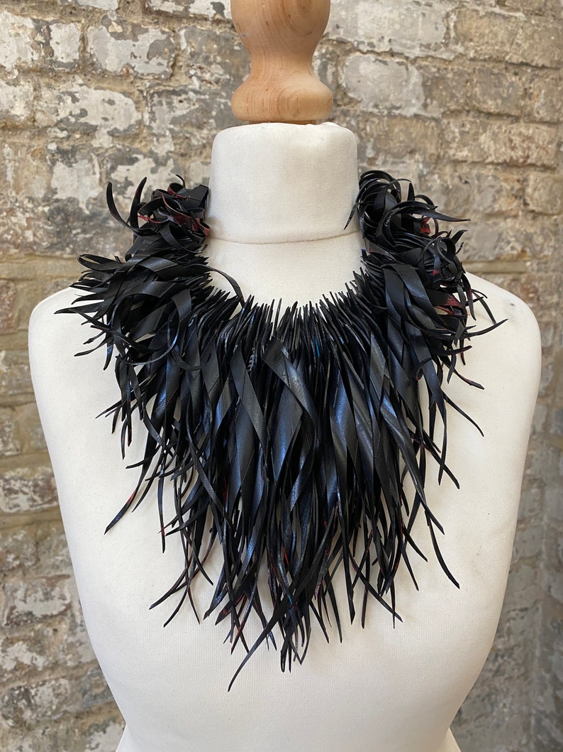 Don’t AsK Red Black Layered Statement Necklace – Bold Multi-Strand Necklace main image 0
