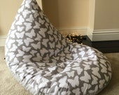 2x Large adult grey butterfly beanbag bean bag gaming reading chair not guaranteed for Christmas delivery