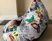Childs children s kids gaming beanbag bean bag chair Super Hero Retro Marvel Avengers reading gaming