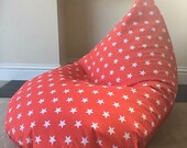 Large adult star red beanbag bean bag gaming reading chair