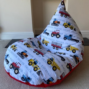 Small Farmyard farm vehicle tractor truck digger beanbag beanbag gaming reading chair made to order child children Christmas Gift